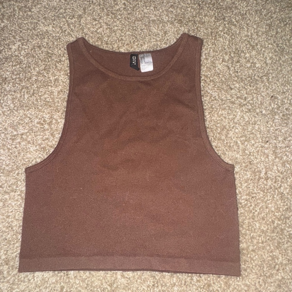 H&M Chocolate Brown Crop Top